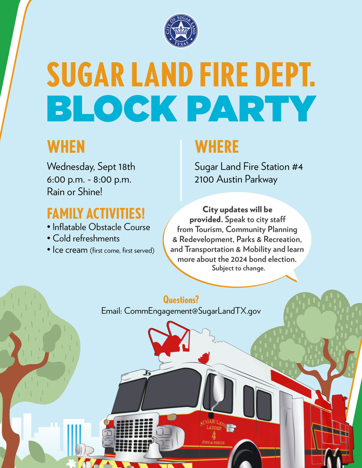 Sugar Land Fire Dept. Block Party